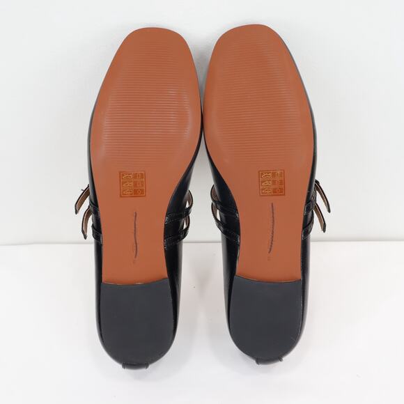 Madewell The Greta Double Strap Ballet Flat True Black Size 8 NWOB - Picture 7 of 9